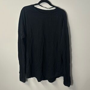 WE THE FREE women's black oversized "arden" extra long cotton shirt, M.